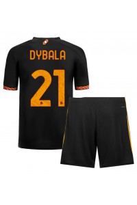 AS Roma Paulo Dybala #21 Babytruitje 3e tenue Kind 2023-24 Korte Mouw (+ Korte broeken)
